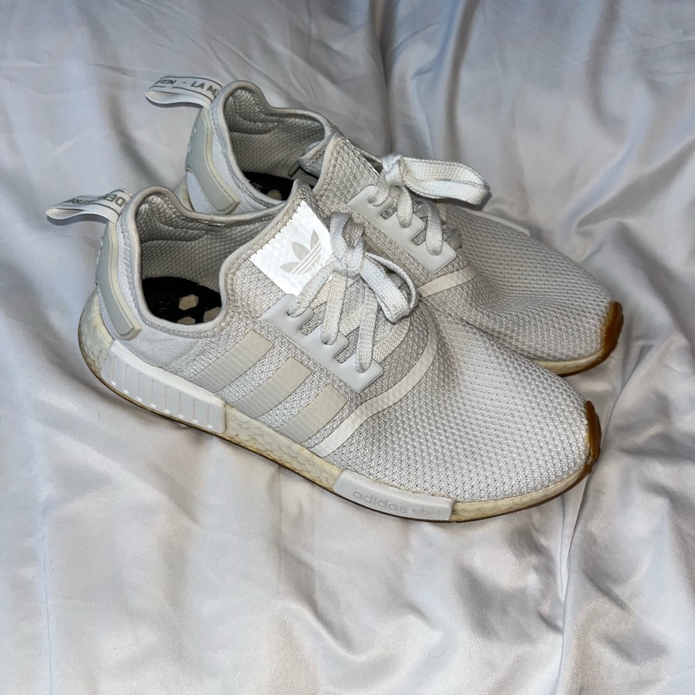 Adidas Cream and White NMD Sneakers